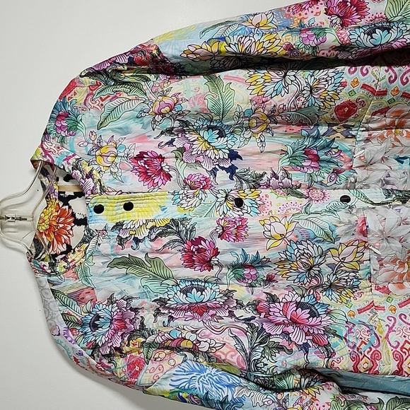 Johnny Was Nandru Reversible Jacket Multiprint Colorful Womens XL - Picture 3 of 16
